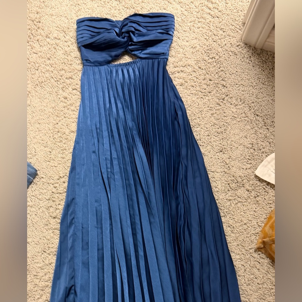 Altar'd State Strapless Blue Dress